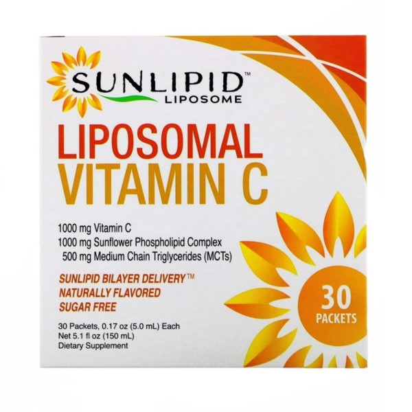 SunLipid, Liposomal Vitamin C, Naturally Flavored, 30 Packets, 0.17 oz (5.0 ml)