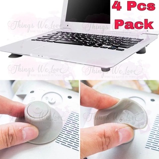 [SG SELLER] [FREE SHIPPING] 4 Pcs Laptop Cooling Stand Pads Feet Computer PC Support Rubber Base Prevents Overheating