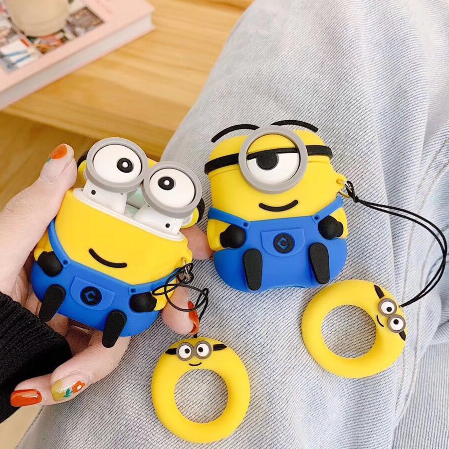 Minions AirPods 1 / 2 Case Cover Earphone Portable Protective Shockproof Cartoon  Cute Pouch Casing | Shopee Singapore