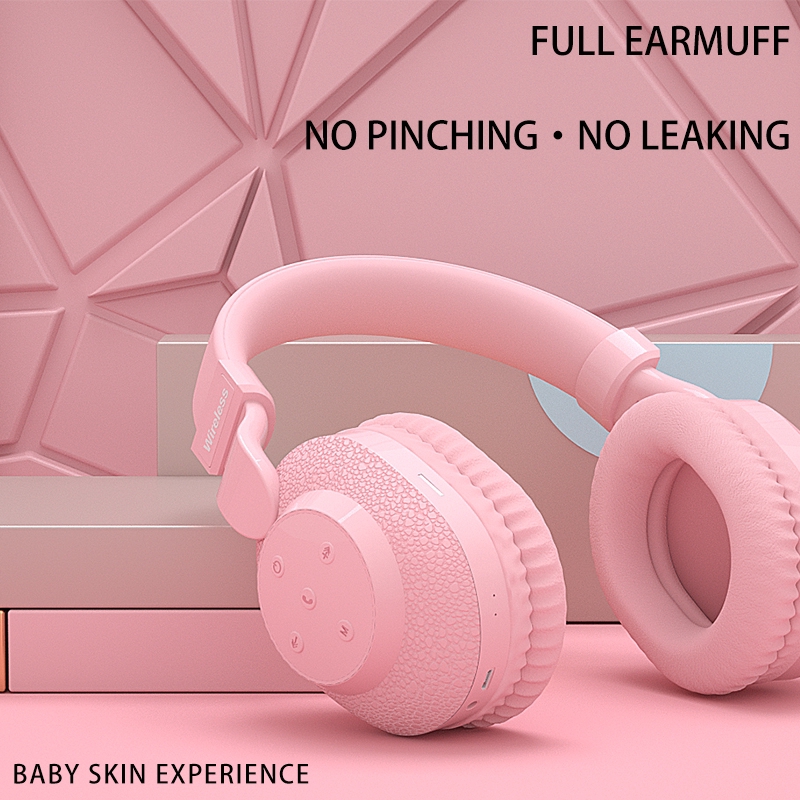 wireless bluetooth headphones pink