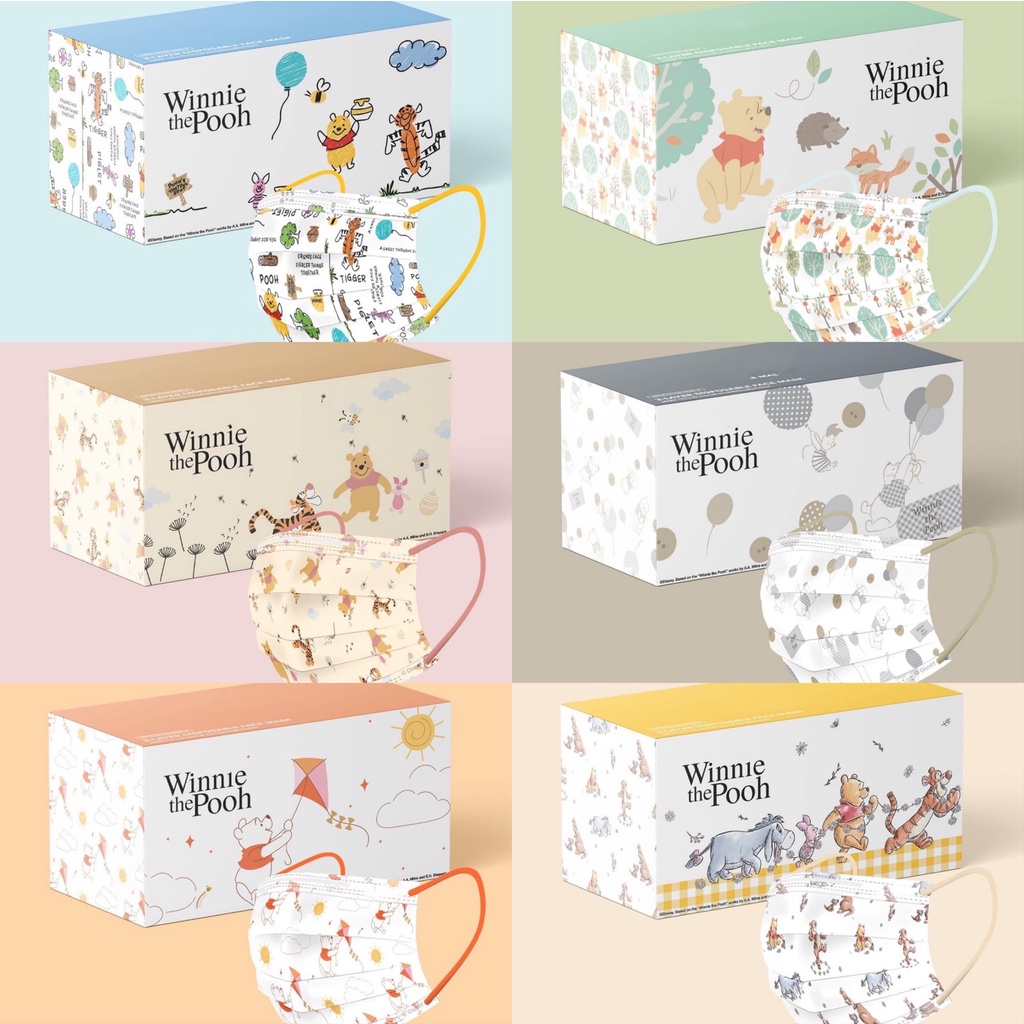 16Design Winnie The Pooh 10/20/50PCS 3PLY Face Mask for Adult with ...