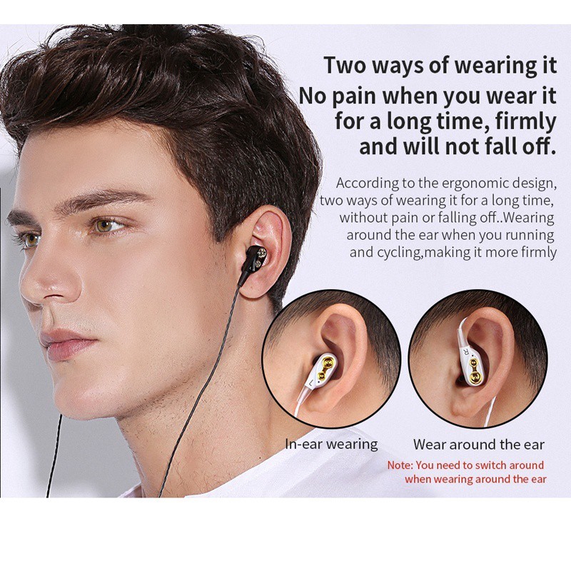 headset 4d bass double speaker stereo 3.5 mm wired headphone
