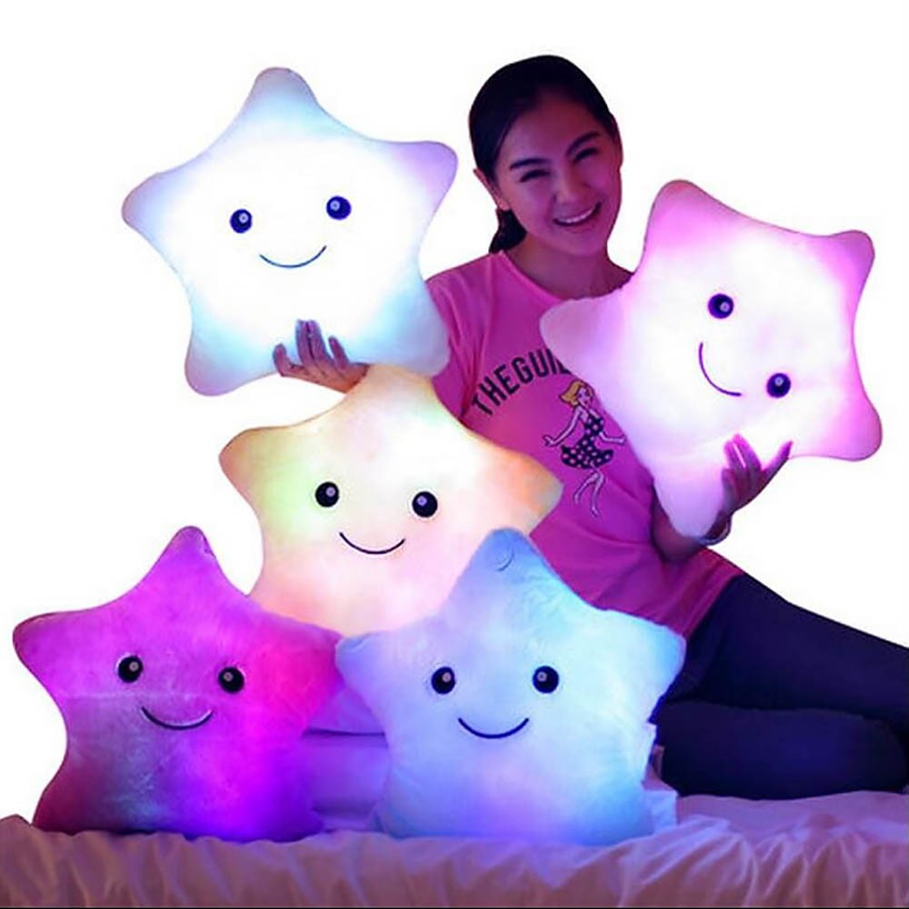 Led Light Cute Star Glowing Soft Pillow Cushion Toy Shopee Singapore