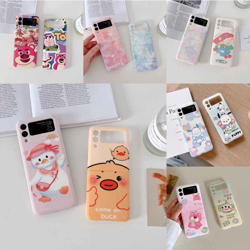 Samsung Galaxy Z Flip 3 Case Glossy Smile Lotso Fold Case for Z Flip 4 Protector Antiknock