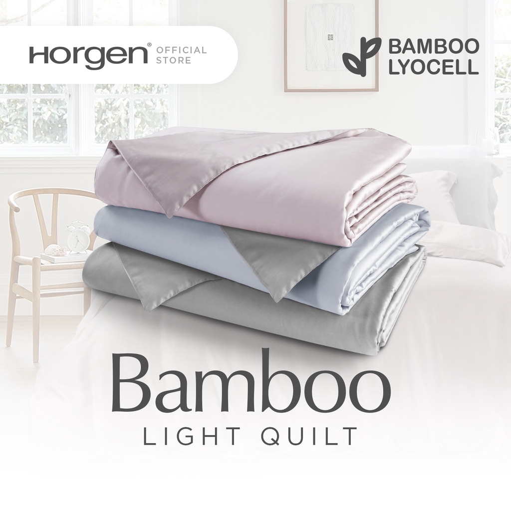 (Bamboo Quilt Blanket) Silky Soft Bamboo Lyocell Light Summer Quilt Blanket Reversible