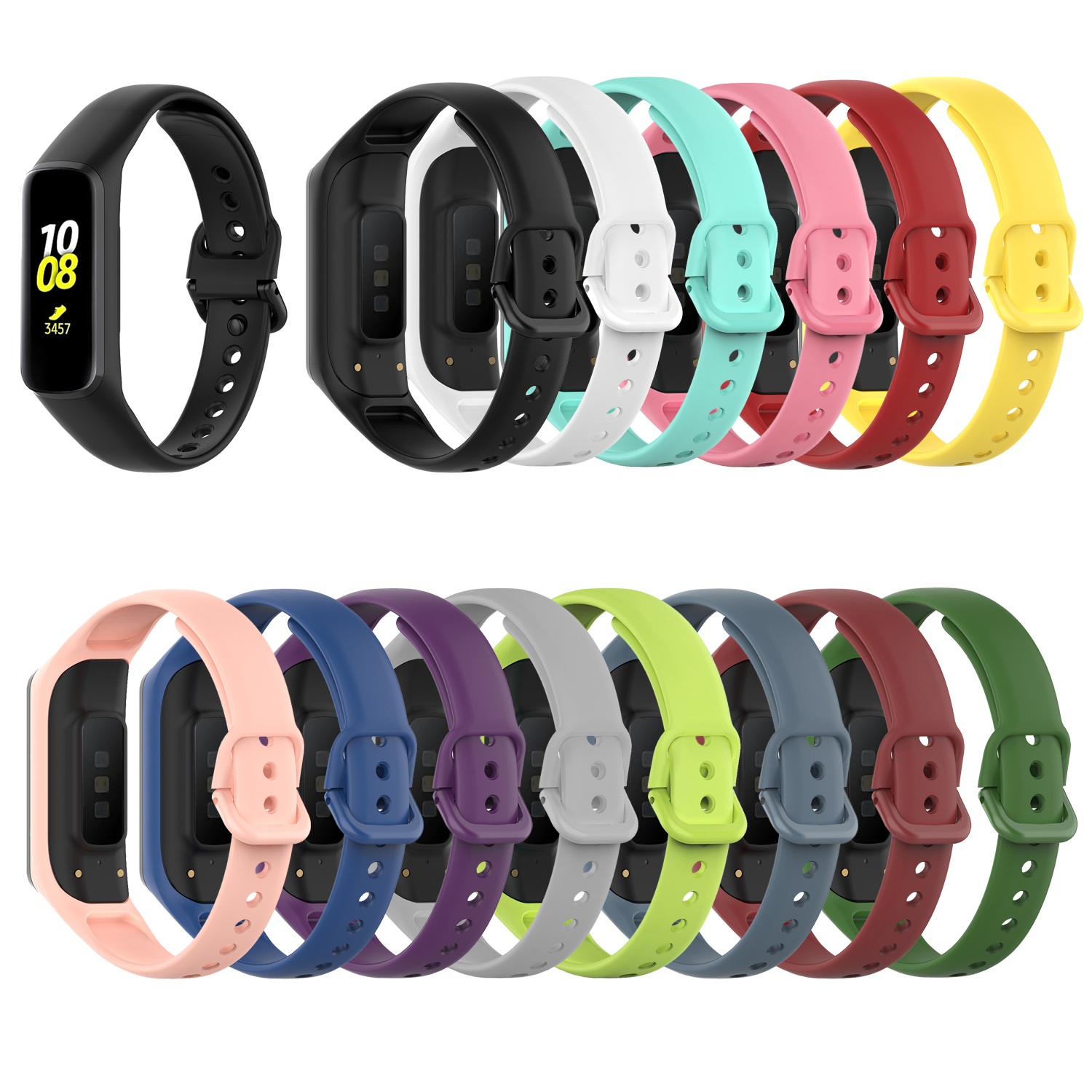 Silicone Strap For Samsung Galaxy Fit 2 Sm R220 Watch Band Wrist Strap Replacement Band Bracelet Watch Accessory Shopee Singapore