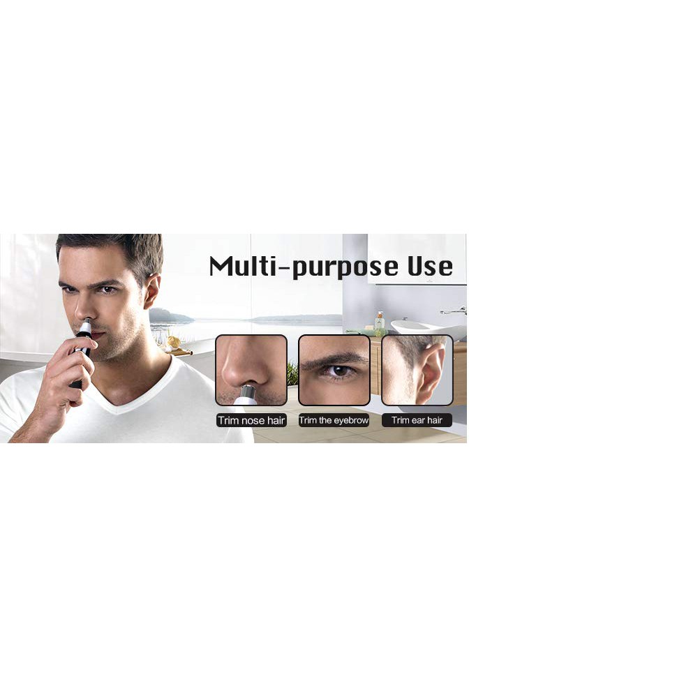 FlePow Ear and Nose Hair Trimmer Clipper - 2019 Professional Painless  Eyebrow and Facial Hair Trimmer for Men and Women | Shopee Singapore