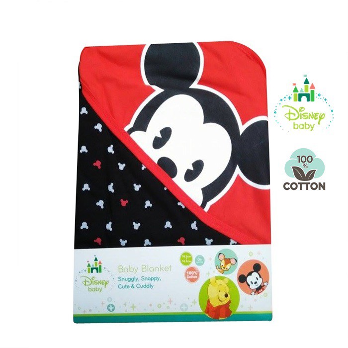 Shop Malaysia Disney Baby Mickey Hooded Blanket L73 X W74cm Baby Blanket With Hood Shopee Singapore