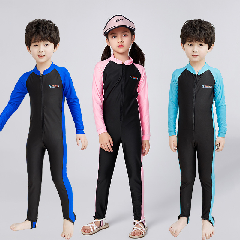 Fashion Kids Swimwear suimsuit 4-13Yrs Boy Swimsuit Long Sleeve ...
