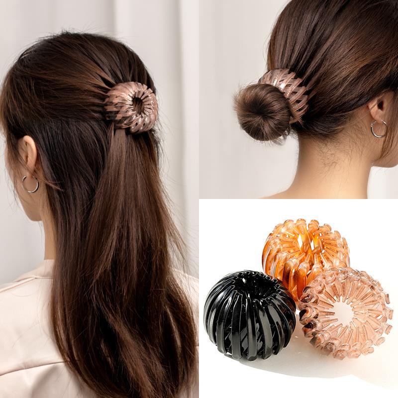 ♂Bird s nest hair ring tie ball head high pony tail Fixed artifact