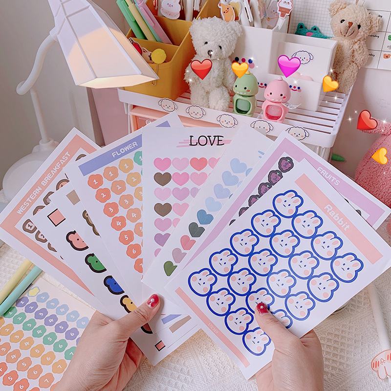 1pcs Stickers Cute Cartoon Ins DIY Diary Planner Notebook ...