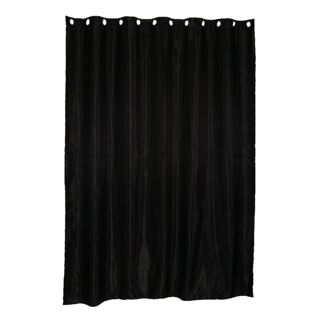 Smooth Satin Window Curtains Blackout Shade Eyelet Curtains