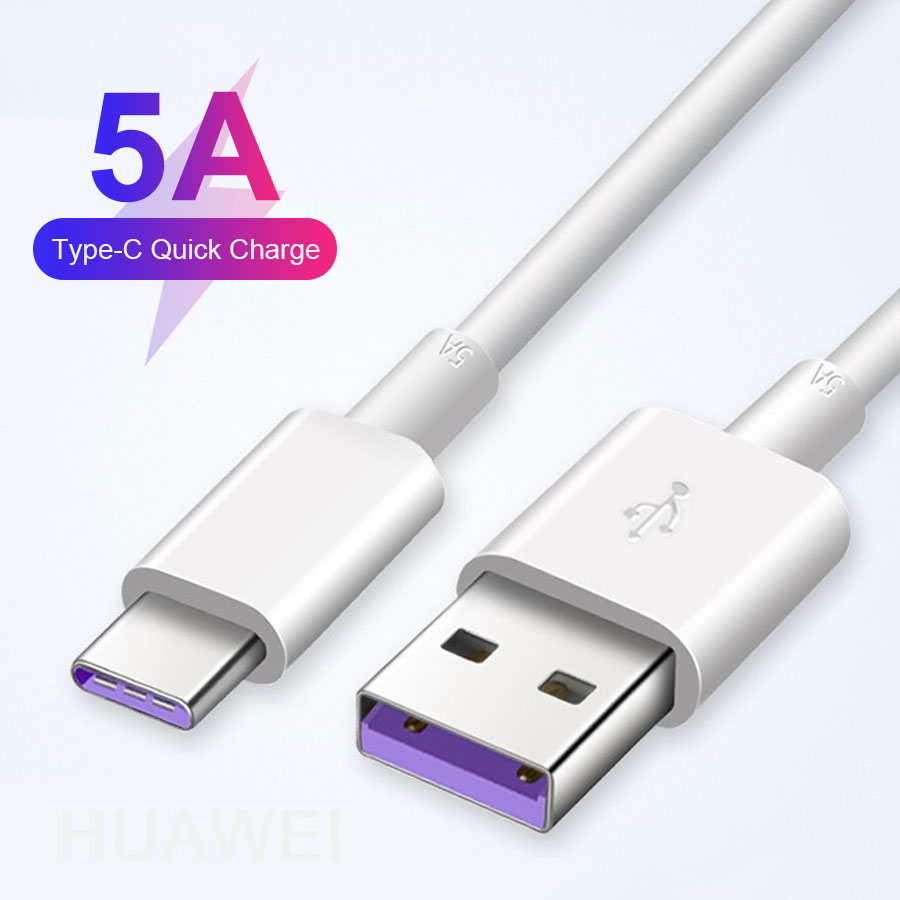 1M 5A Fast Charging Type C USB-C Sync Capsule Charger Cable For Huawei Y8p Y9s Y9a Y7a P20 P30 P40 Mate 20 40 30 20 X Xs lite Pro+ 5G RS Nova 5T 7 7i SE Y9 Prime 2019