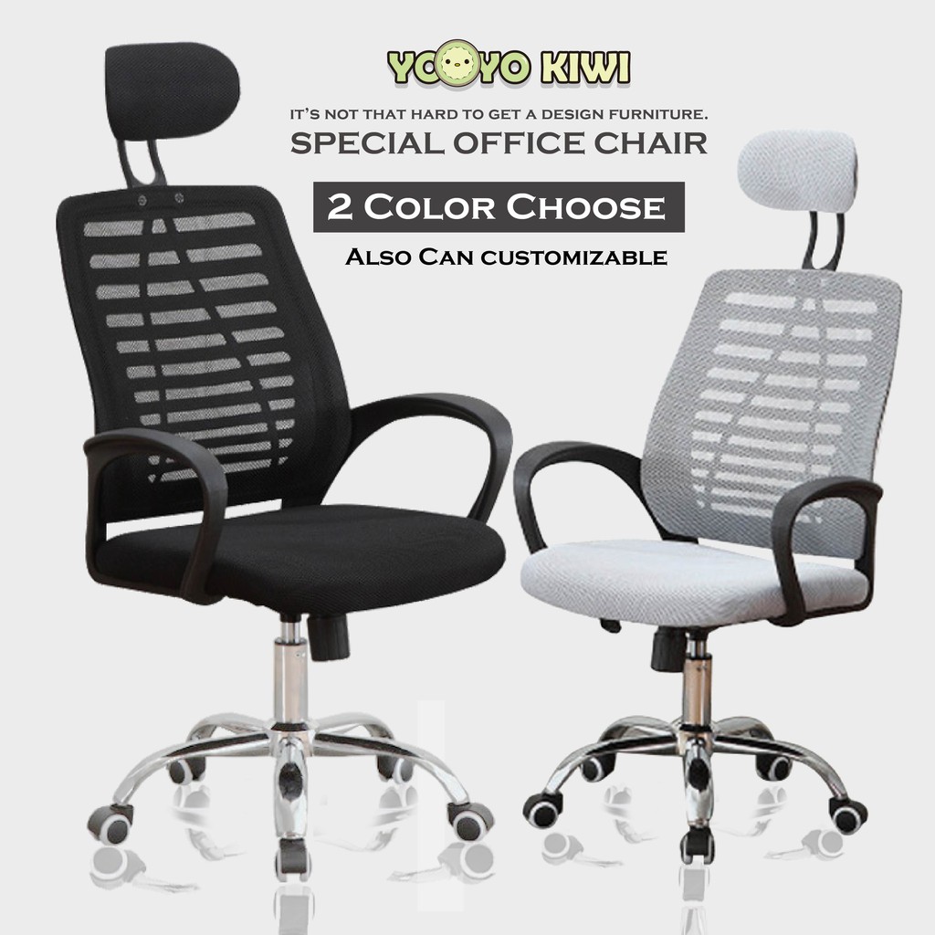 Ergonomic Office Chair Adjustable Headrest Mesh Office Chair Office Desk Chair Computer Task Chair Shopee Singapore