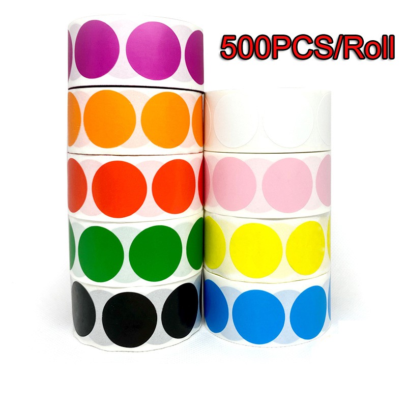 3000 Pieces White Dot Stickers – 1/2 Inch Round Labels, Self-Adhesive For Organizing, Crafts, Pricing