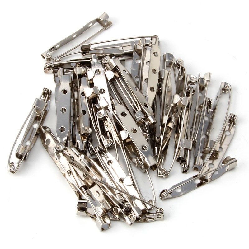  50PCS Brooch Clip Base Pins Accessories Jewelry Decorative Ally 15 To 40mm