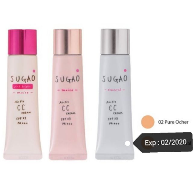 Clear Stock Sugao Air Fit Cc Cream Pink Bright Moist Shopee Singapore