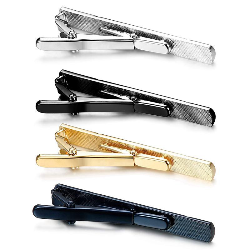 Men Joofff Tie Bar Clip Stainless Steel Mens Mirror Thin Slim