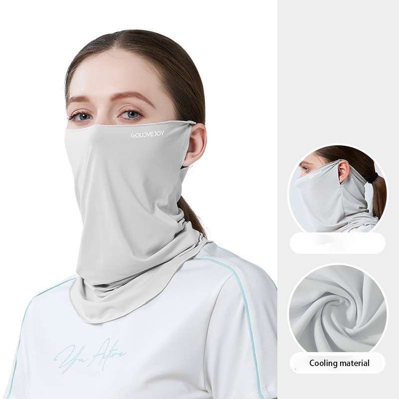 Sun Protection Cotton Neck Gaiter With Ear Loops Buy UPF 50+
