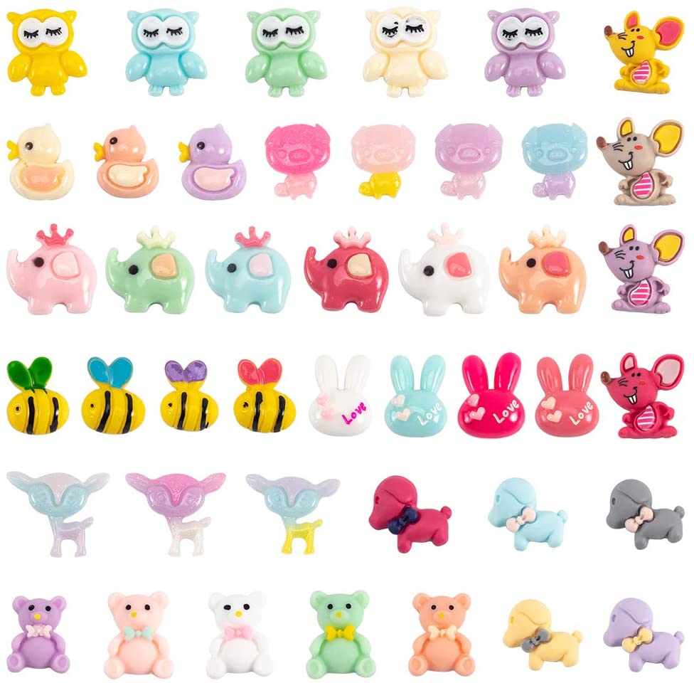 100Pcs 10 Styles Animal Resin Cabochon Slime Charms Resin Flatback Charms  Bear Mouse Slime Beads for DIY Scrapbooking | Shopee Singapore
