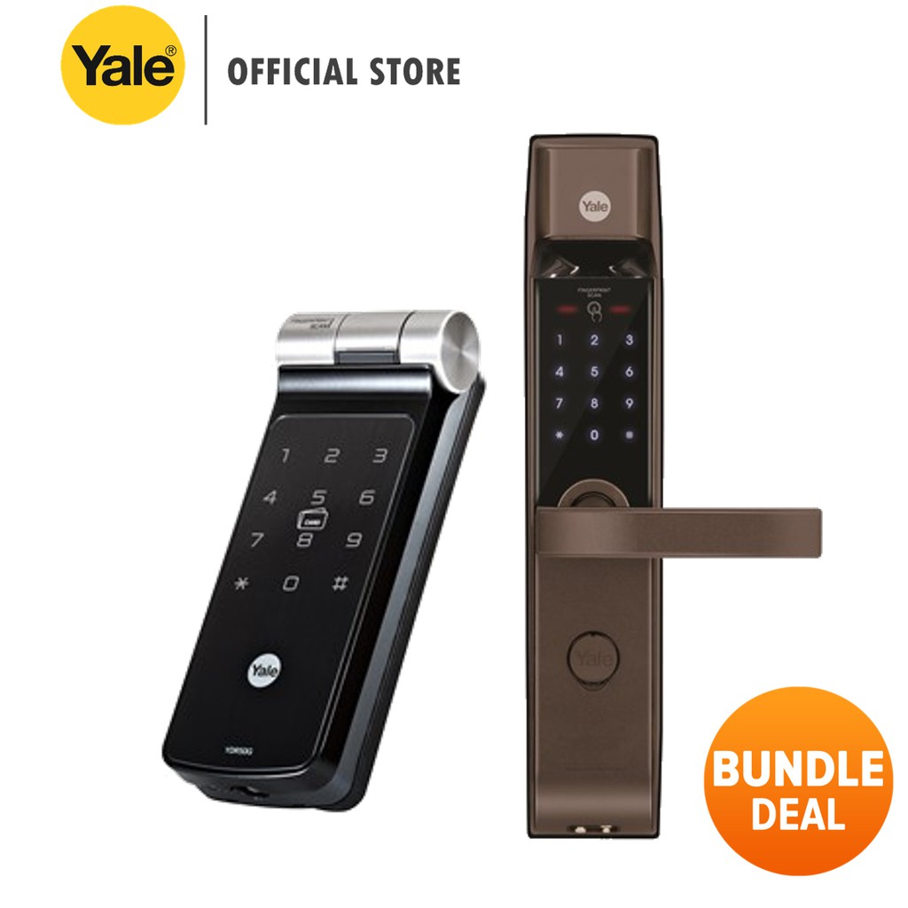 YALE YDR50G & YDM4115+ Biometric Lock Bundle Shopee Singapore