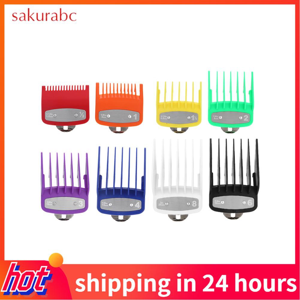 Sakurabc 8pcs Set Hair Clipper Limit Comb Guide Cut Replacement Tool Accessories For Wahl Shopee Singapore