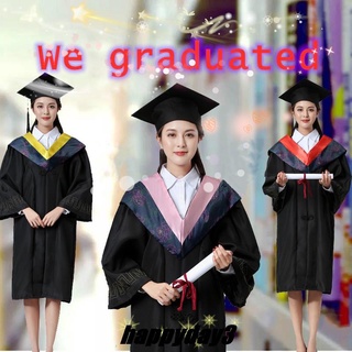 KQ_ 2020 Unisex Adults University Academic Zip Graduation Gown Robe Mortarboard 