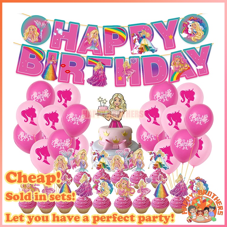 Barbie doll Theme Party Decorations Barbie doll birthday balloon set