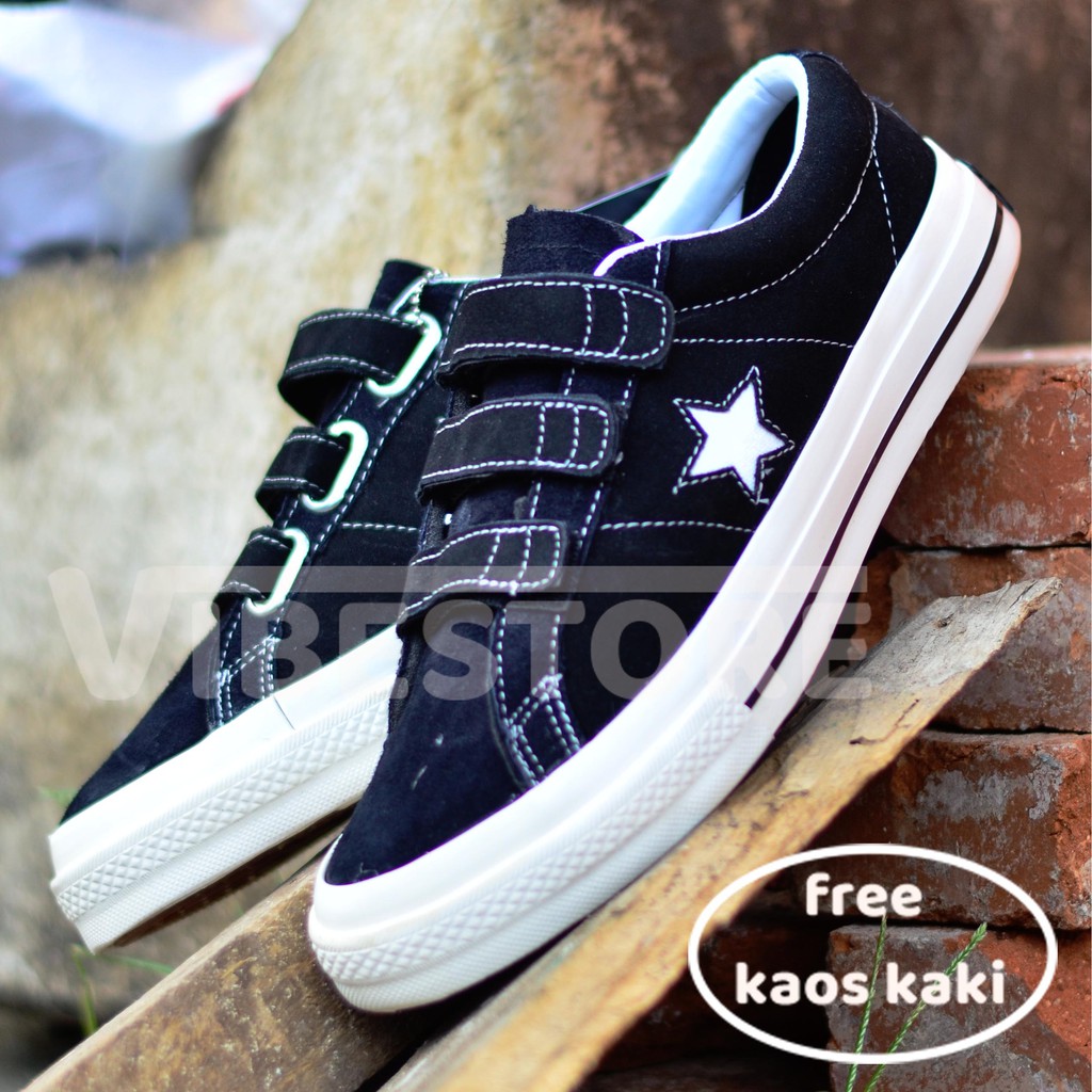 converse one star black sale