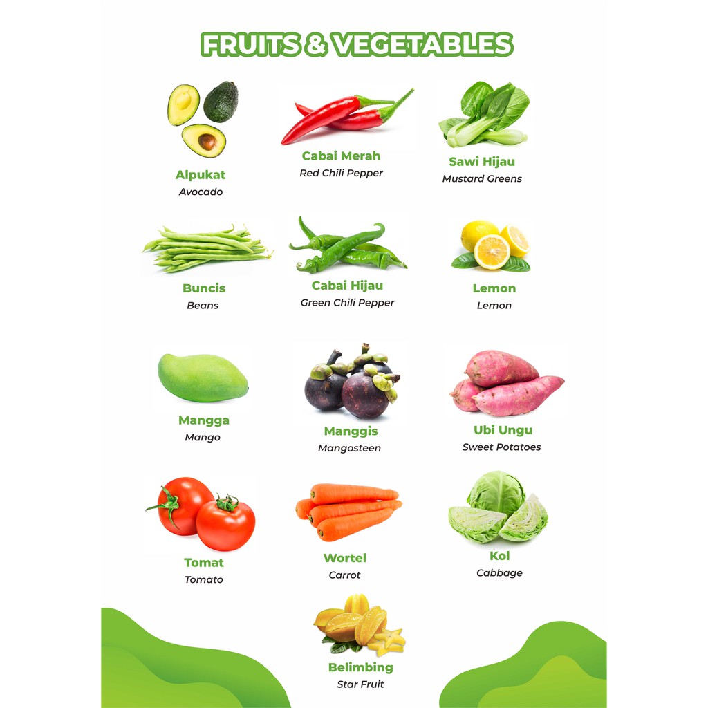 Poster Know Fruit And Vegetables Edu 19 Animation Poster Custom Poster Educational Poster Shopee Singapore