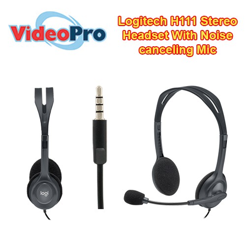 logitech h111 stereo headset with noise cancelling mic