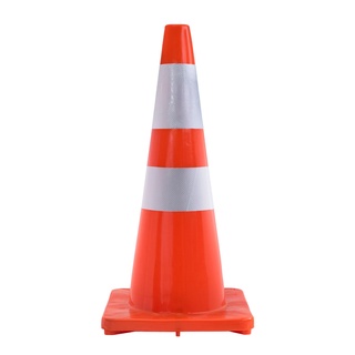 **Ready Stock In Singapore* SAFETY CONE Unbreakable Orange Rubber Traffic Block Road Barrier With White Reflective Tapes #1