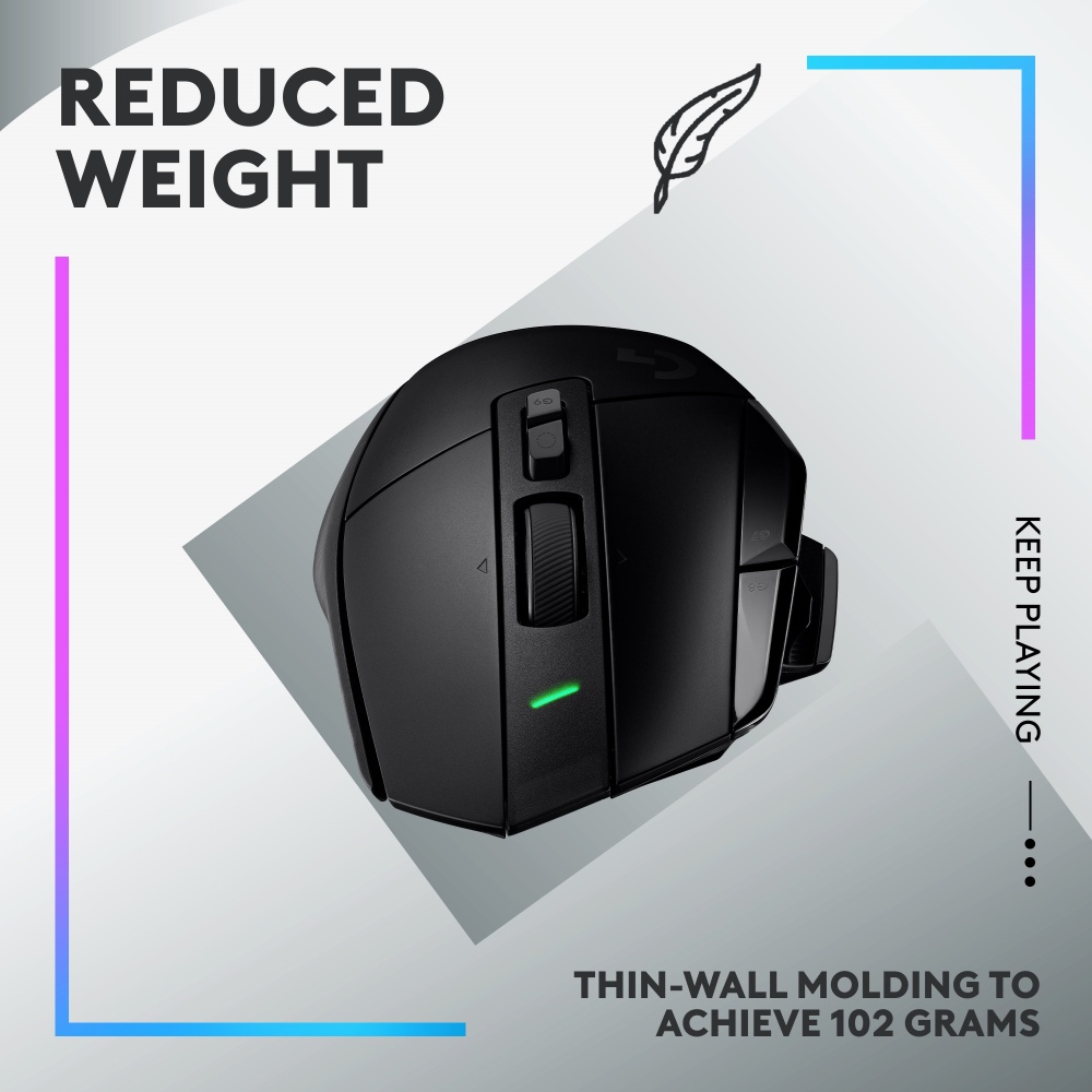 Logitech G502 X LIGHTSPEED Wireless Gaming Mouse/ HERO 25K/ 140hour