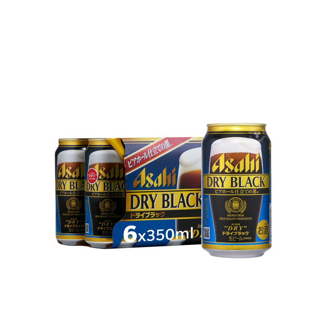 Asahi Super Dry Black Beer 350Ml Can [Bundle of 6] Shopee Singapore