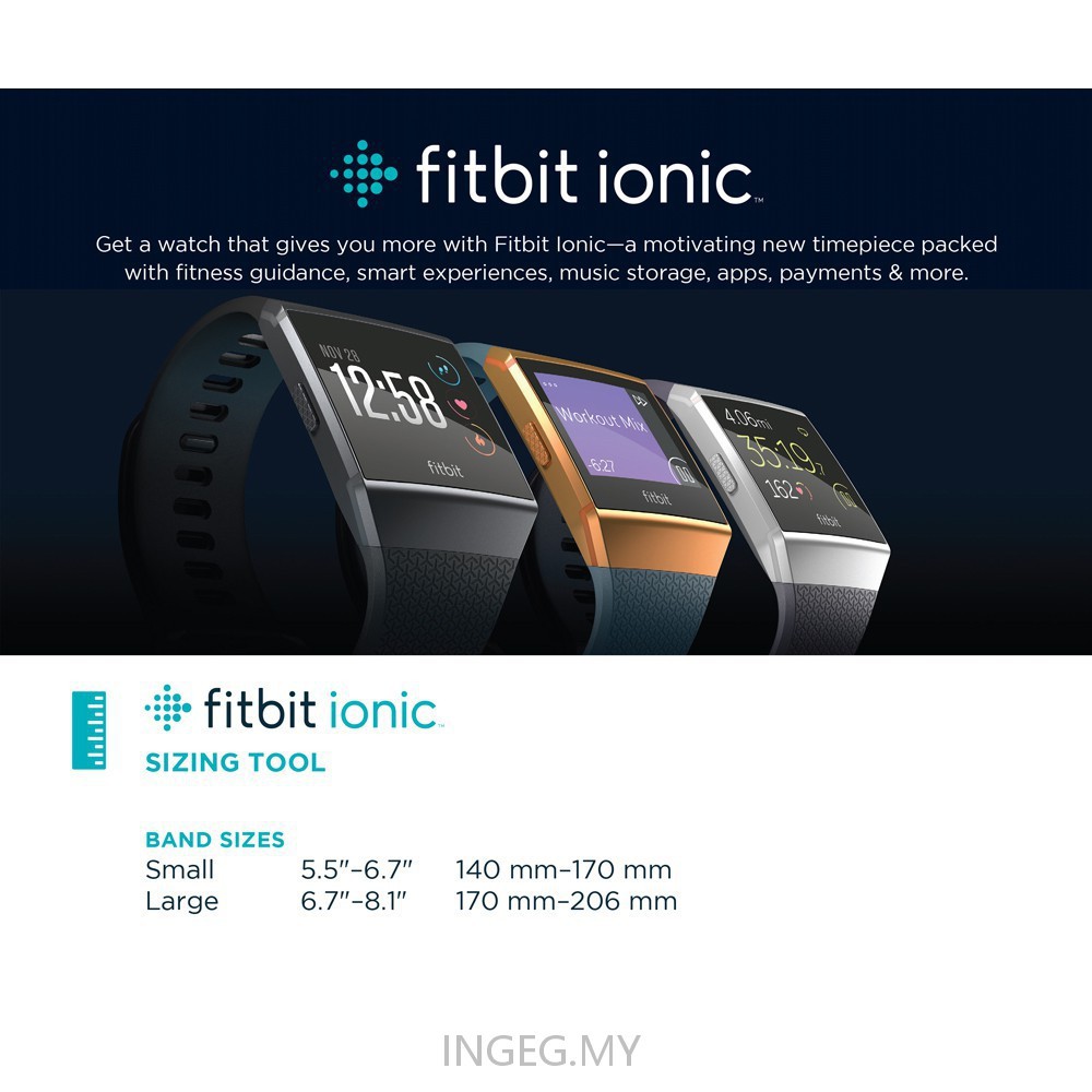 fitbit ionic size mm