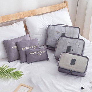 【SG ready stock】6 in 1 Luggage Organiser Storage Bags Travel Pouch Packing Cubes
