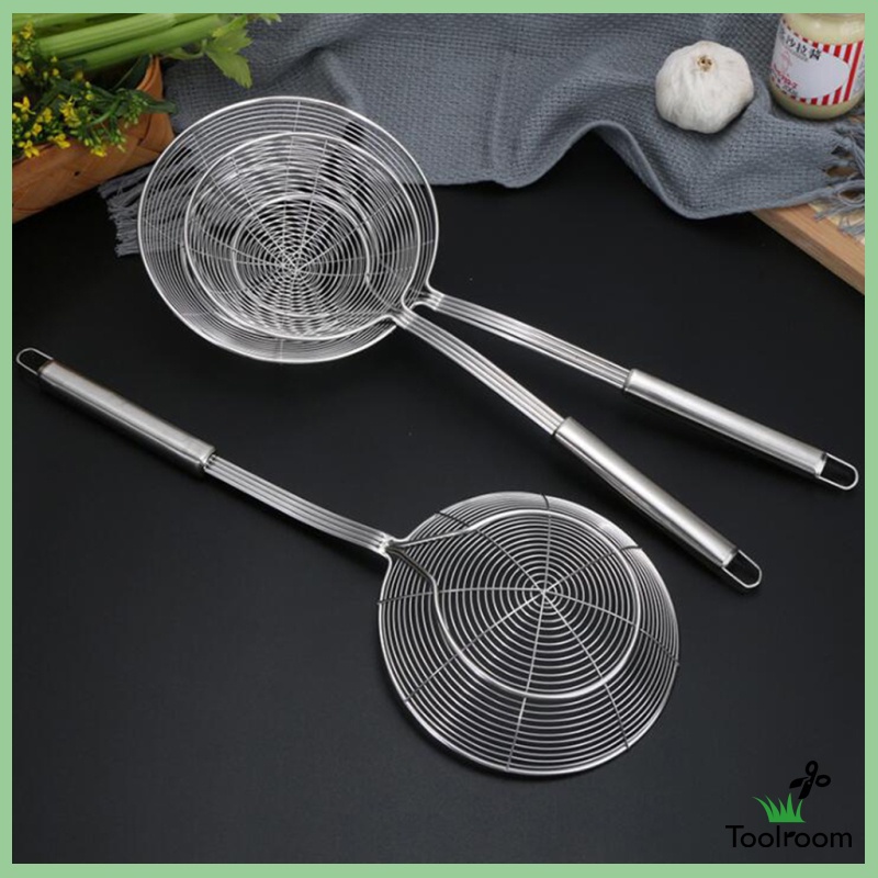 Toolroom  Spider Strainer Skimmer, Asian Strainer Ladle Stainless Steel Wire Skimmer Spoon with Handle, 4 Sizes To Choose