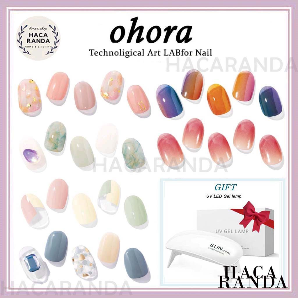 [OHORA] Nail art SEMI-CURE High quality Real Gel NAIL 30 piece AN 13-18 ...