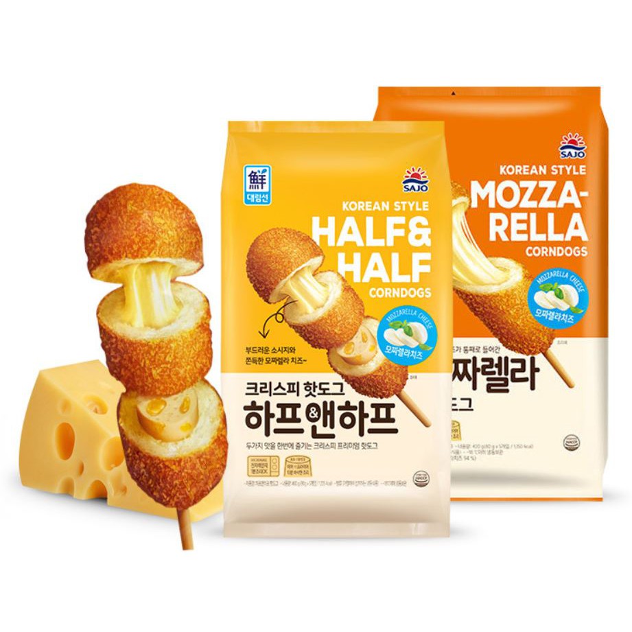 Sajo Corn Dog Crispy Mozzarella Cheese And Fish Sausage Corndog (400g