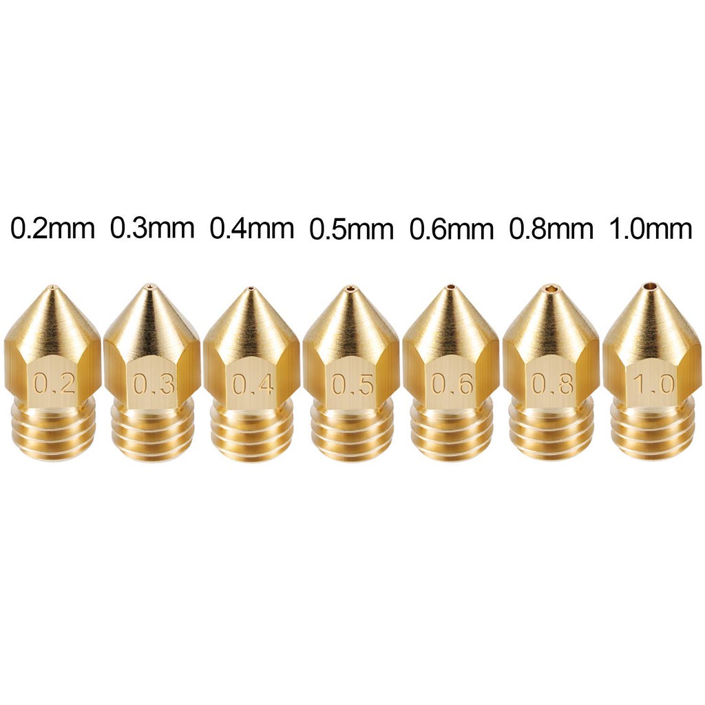 24 Pack 3D Printer Extruder Nozzles Mk8 Nozzle 7 Different ...