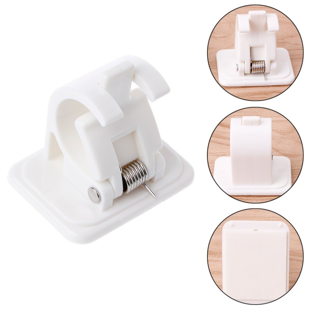 Self Adhesive Hook Hanger Clip Fixed Hook Curtain Rod Clamp