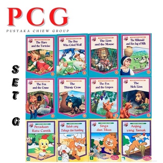 Mini Pocket Aesop S Fables 12 Story Books For Children Early Learning English Words Buku Cerita Kanak Kanak Shopee Singapore