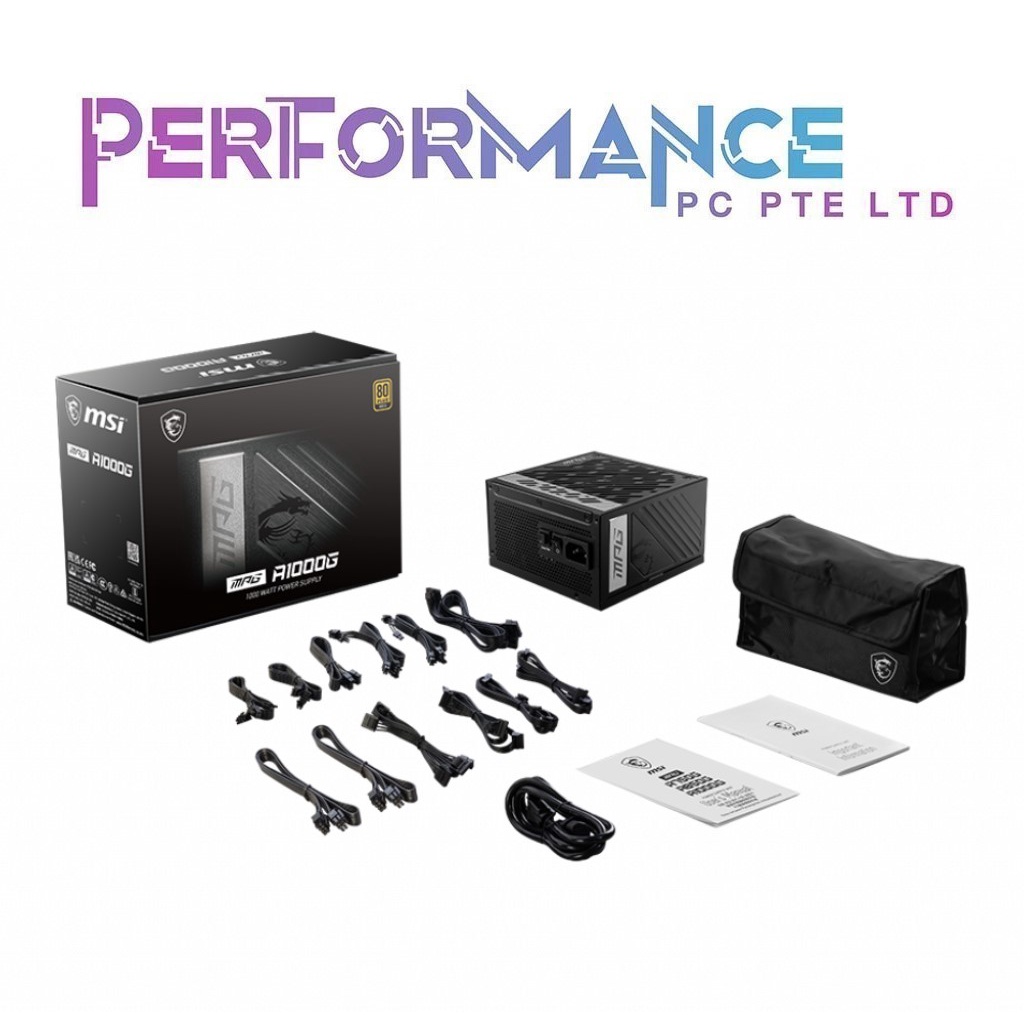 MSI MPG A1000G 1000W/80Plus Gold/Full Modular/Flat Cables (10 YEARS