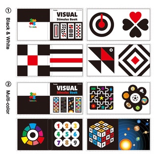 Baby Kids Cloth Fabric Book 2pcs, Black and White fabric book, Baby Toddler Early Learning Recognize Letters, numbers, graphics