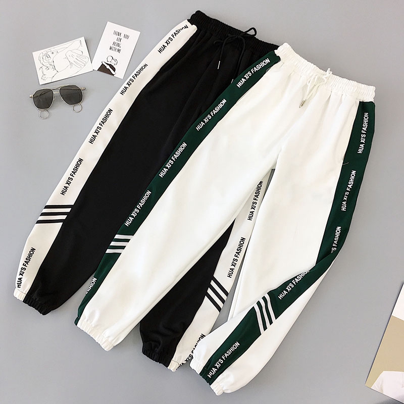 READY STOCK Women's Harajuku Style Track Pants Hip Hop Sweatpants