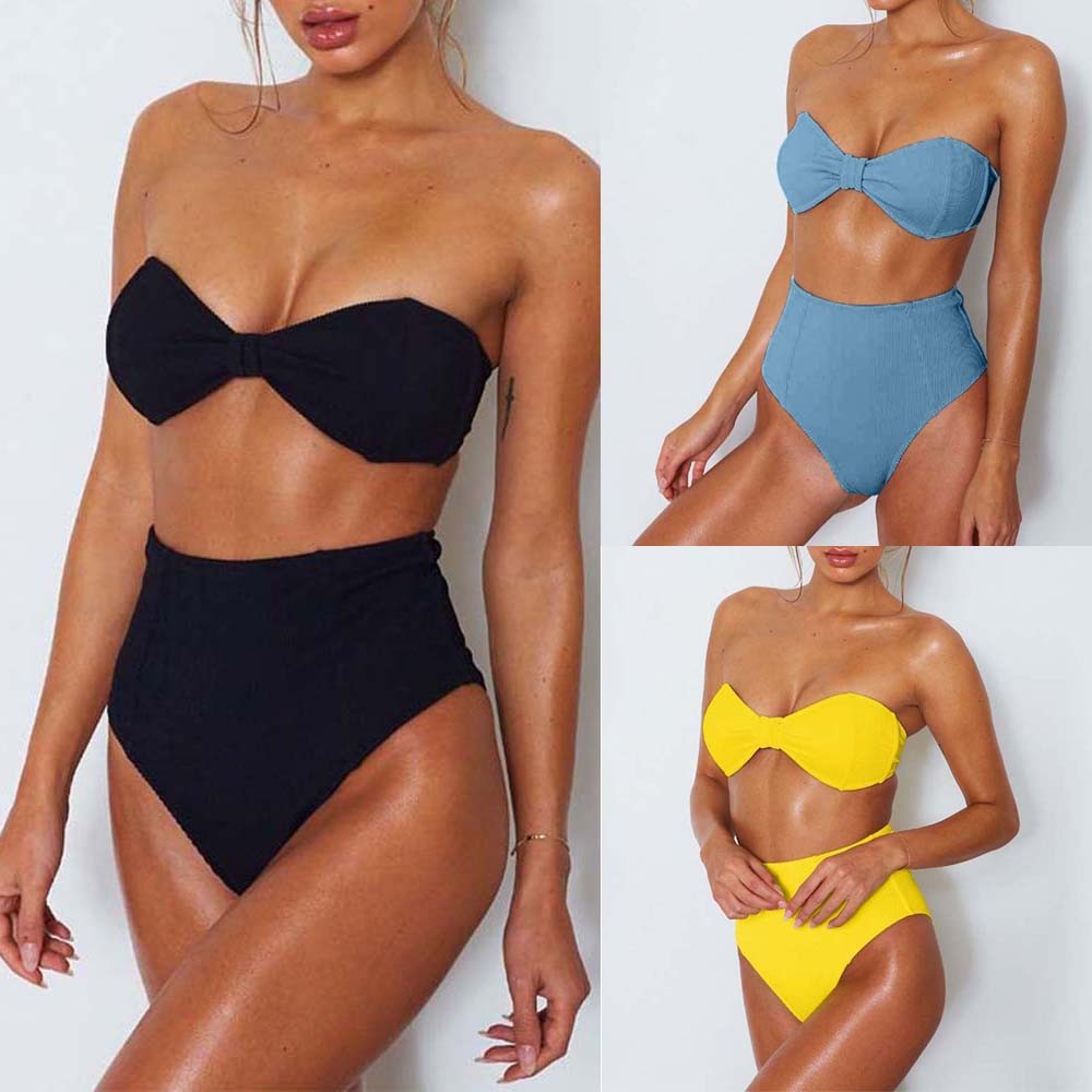 high waist shape bikini