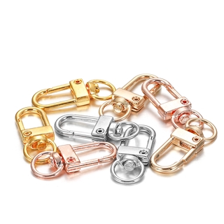 Image of 10PCS/Bag 12mm DIY Hardware Accessories Rotating Dog Buckle Zinc Alloy Bag Hook Buckle Key Ring Chain Jewellry Making Supplies