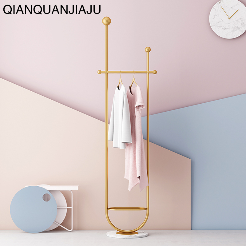Nordic clothes hanger floor light luxury bedroom coat rack household