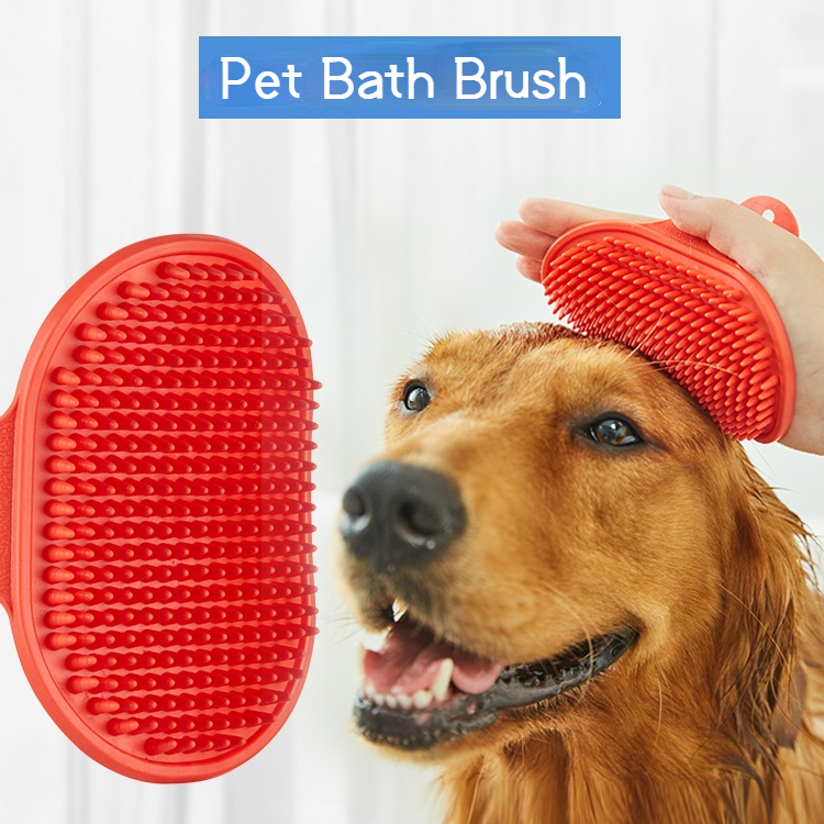 Pet shower brush Dog washing brush Rubber dog brush Cat grooming brush