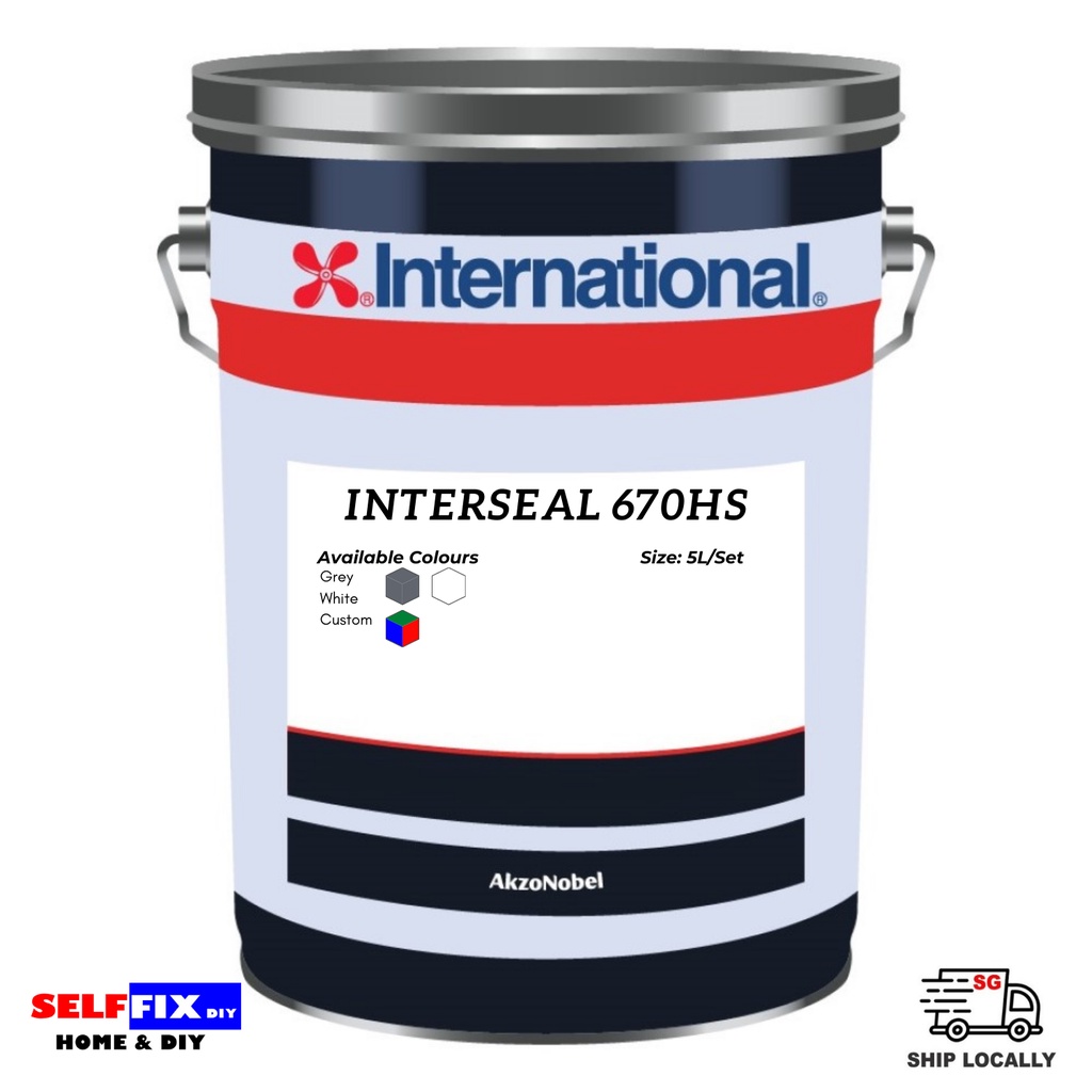 International Paint - Interseal 670HS - 5L - White / Grey / Customer ...